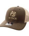 AJ Tack Brown Embroidery Mesh Back Cap