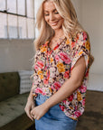 Rhea Floral Crew Neck Blouse