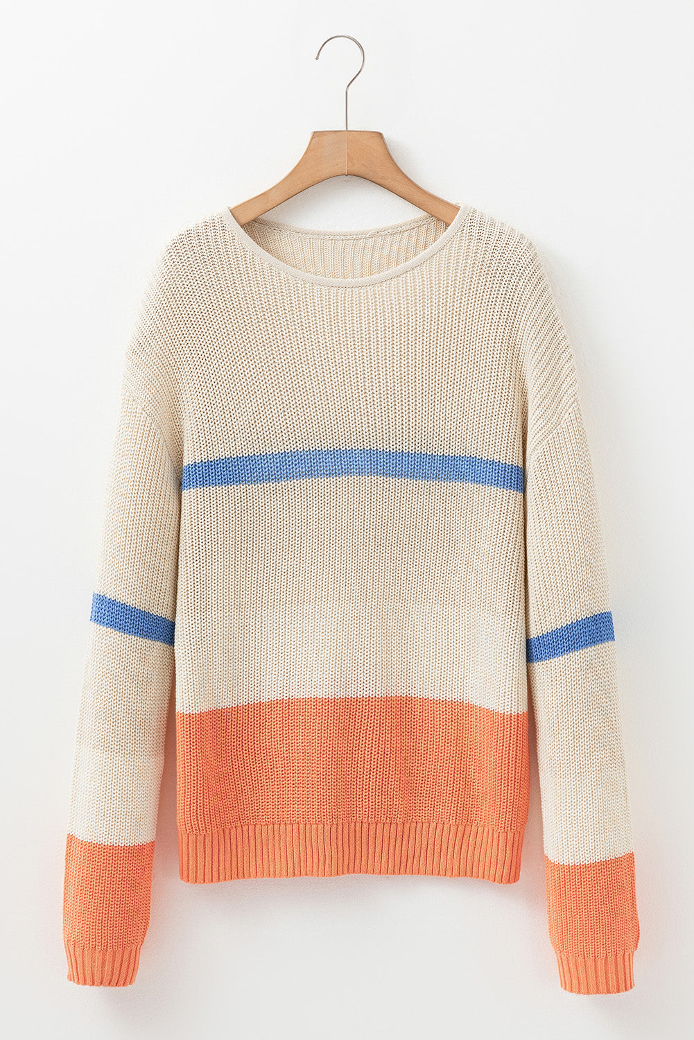 Gracelynn Striped Drop Shoulder Cozy Sweater
