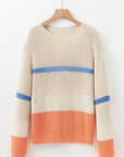 Gracelynn Striped Drop Shoulder Cozy Sweater