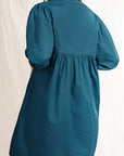Colorblock Puff Sleeve Mini Dress