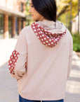Hallie Star Pattern Drawstring Hoodie