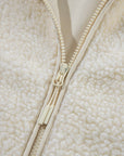 Solid Fleece Zip-Up Drawstring Pocketed Hooded Jacket