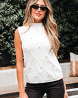 Alaia Pearled Textured Knit Sweater Vest