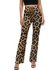 Baha Ranch Retro Pop Western Leopard Animal Print Flare Pants