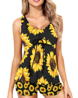 Sunflowers Tankini & Boy Shorts Swim Set