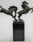 Museum Quality Two Running Horses Limited Edition Bronze Masterpiece Sculpture