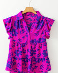 Karla Floral Collared Button Blouse
