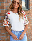 Rayne Crochet Short Sleeve Top