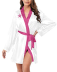 Bridesmaid Boots Women's Belted Satin Feel Dressing Lounge Robe