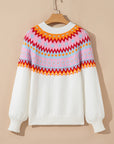 Avery Print Drop Shoulder Sweater