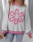 Caroline Flower Crew Neck Sweatshirt