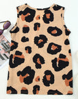 Carly Leopard Button Tank Top
