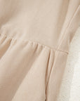 Solid Corduroy Half-Button Collared Mini Dress