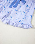 Bow Tee and Shorts Lounge Set