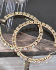 RHINESTONE HOOP EARRINGS