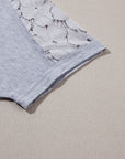 Belen Lace Ruffled T-shirt Dress