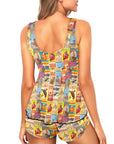 Vintage Rodeo Poster Tankini Boy Shorts