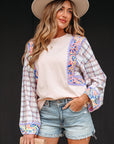 Margaret Ricrac Trim Floral Blouse