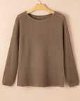 Avery Knit Drop Shoulder Long Sleeve Top