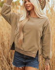 TatumFuzzy Sherpa Splicing Pullover Sweatshirt