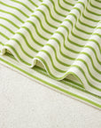 Stripe Collared V-Neck Pullover and Skort Set