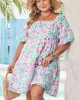 Lucille Plus Size Floral Ric-rac Trim Dress