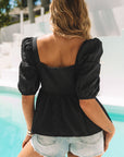 Adelina Square Neck Puff Sleeve Blouse