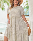 Kaylani Plus Size Leopard Print Flared Dress