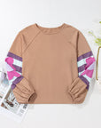 Sara Flower Raglan Sleeve Top