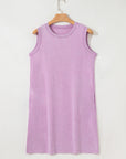 Mineral Wash Sleeveless Mini Dress