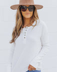 Harper Waffle Knit Henley Top