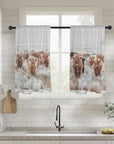 Highland Cow Curtains Window Curtain 28"x40" (2-Piece) Made in America