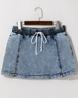 Cielo Drawstring Pocketed Denim Shorts