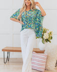 Madeleine Abstract Loose Fit Tunic Blouse