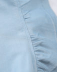 Ellis Flutter Sleeve Ruched Denim Casual Dress