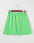 French Terry Drawstring Mini Skort