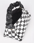 Plaid Faux Leather Crossbody Bag