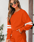 Varsity Stripe Sweatshirt and Short Set