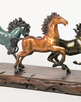 100% Real Bronze Horses Free spirit, By Milo, Numbered with Certificate 1/100