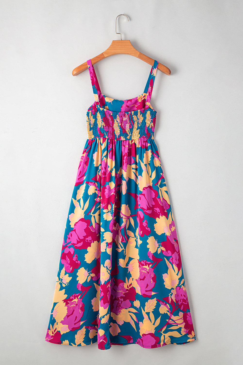 Goldie Floral High Waist Sleeveless Flared Long Dress