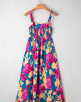 Goldie Floral High Waist Sleeveless Flared Long Dress