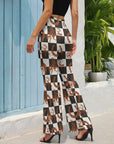 Checkered Rodeo Flare Pants