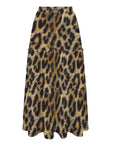 Baha Ranch Retro Pop Western Leopard Print Maxi Prairie Skirt