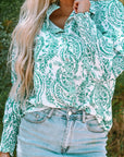 Mckenna Paisley Buttoned Loose Shirt