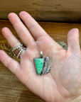 MJ pendant - Verascite & Sterling Silver