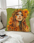Boho Girl Pillow Case Made in America