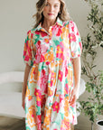 Brynleigh Floral Puff Sleeve Babydoll Dress