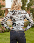 Western Camo Mesh Long Sleeve Top