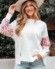 Raelynn Floral Patchwork Casual Sweatshirt